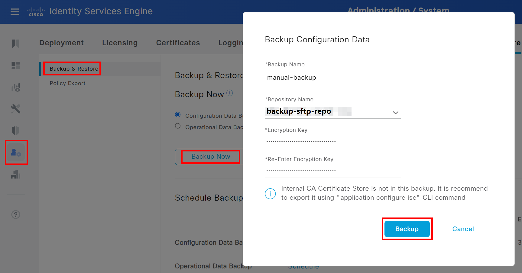 ise-8-create-man-backup